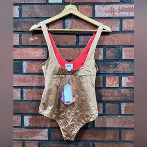 Yitty  Shaping  Thong Bodysuit Brown Sugar